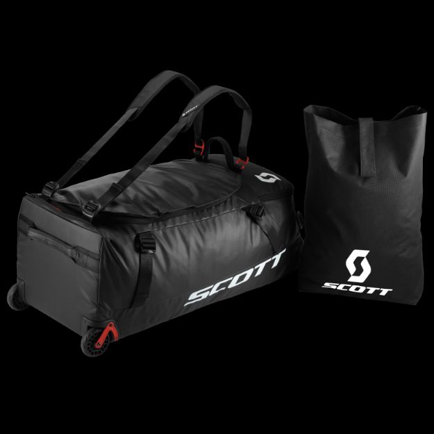 Obrázek bag WHEEL DUFFLE 110 black/red clay