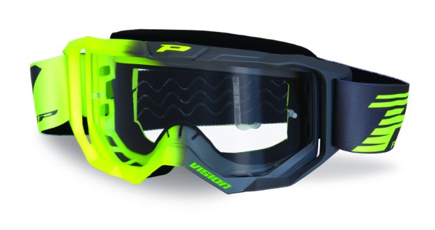 Obrázek Goggles VISION 3300 yellow fluo/grey - 3310 clear